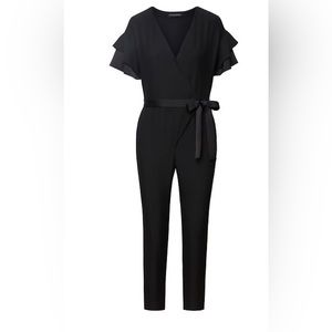 Banana republic size 16 flutter sleeve black jumpsuit
